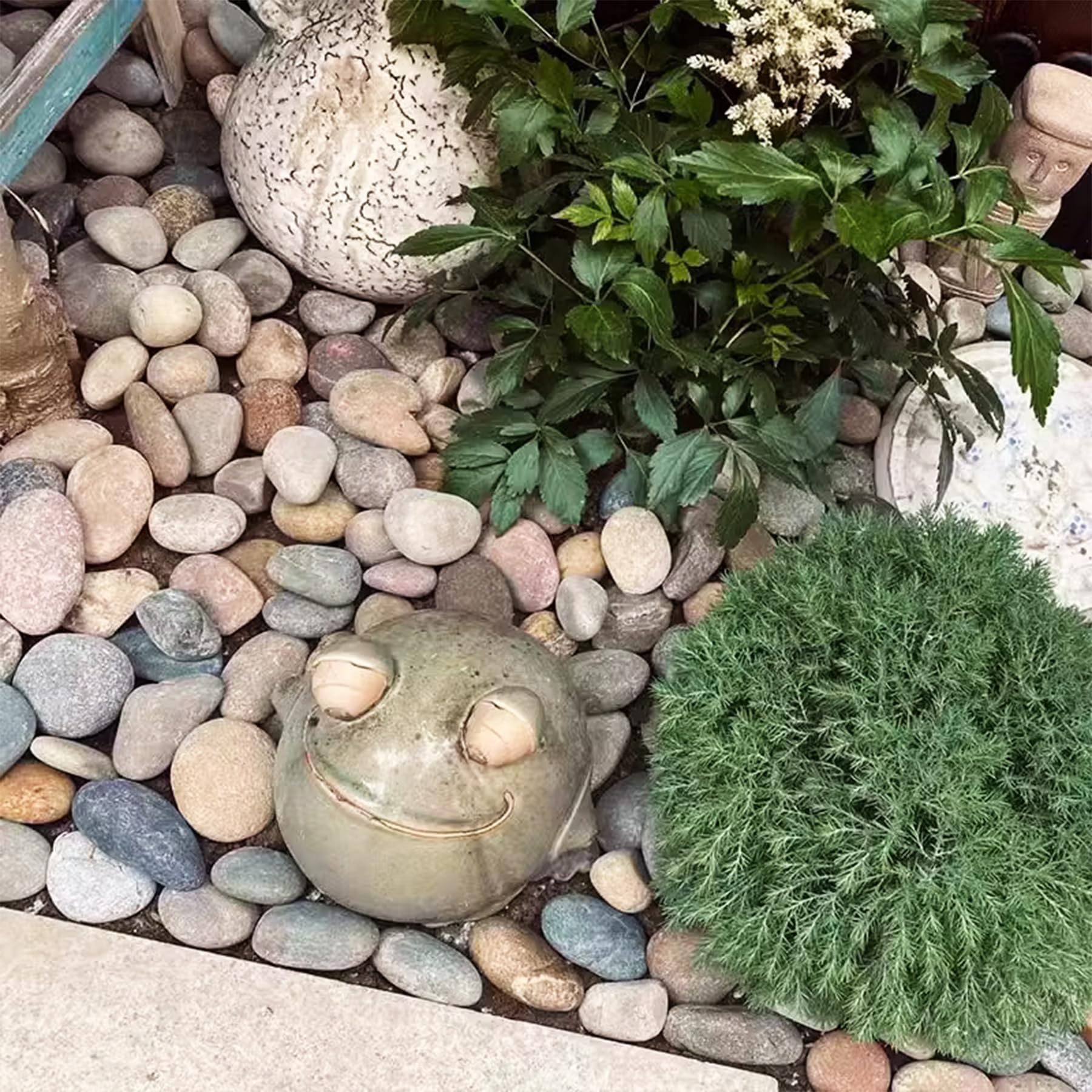 Fahaxiki river rocks durable and reusable for outdoor decor and fire pit perimeters.