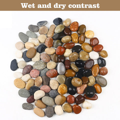 Fahaxiki river rocks used as outdoor decor for edging and texture.