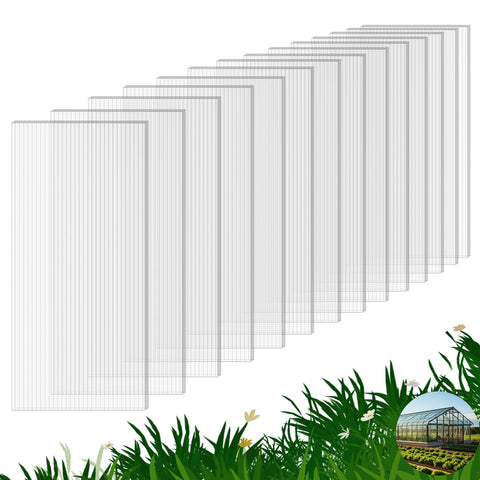 FAHKNS 14-pack greenhouse panels viewed 4x2, promoting bright, even light for plants