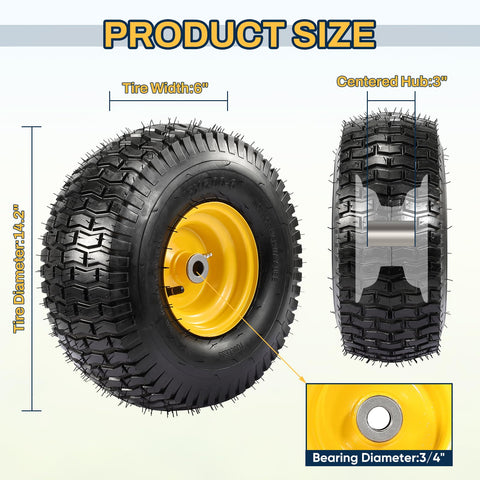FAHKNS 3in centered hub detail ensures precise fit on compatible mowers