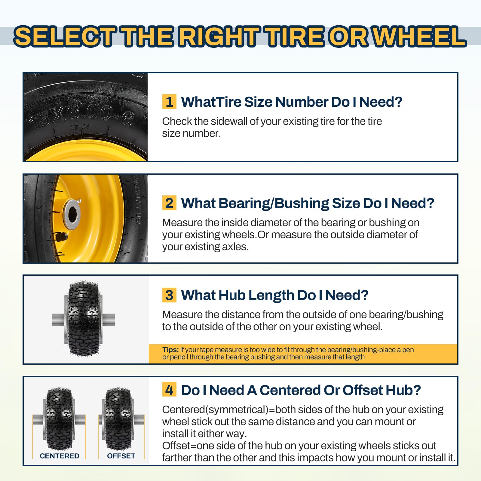 FAHKNS heavy-duty lawn tires handle tough tasks with steady comfort