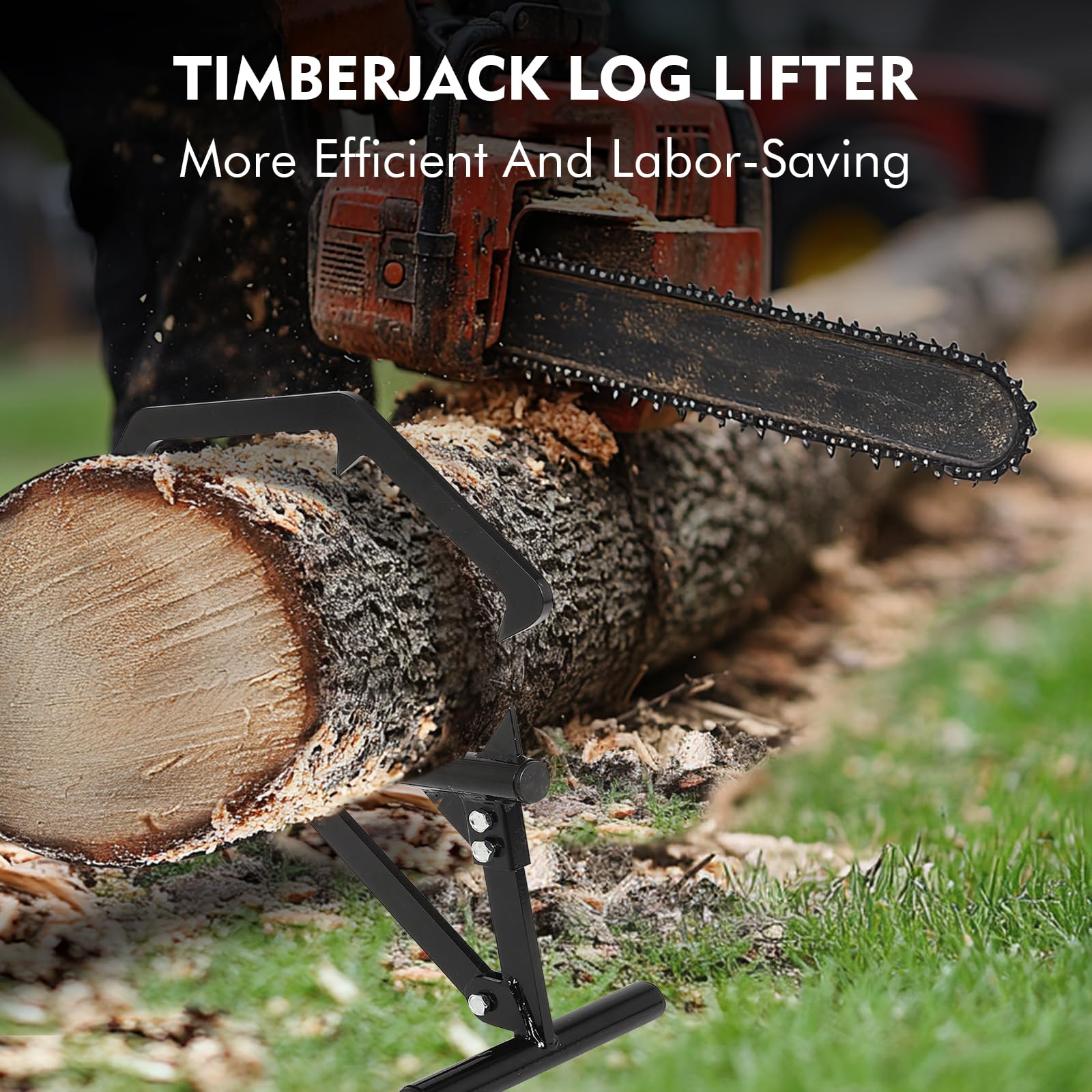 FAHKNS Timberjack adjustable cant hook grips logs of varying diameters