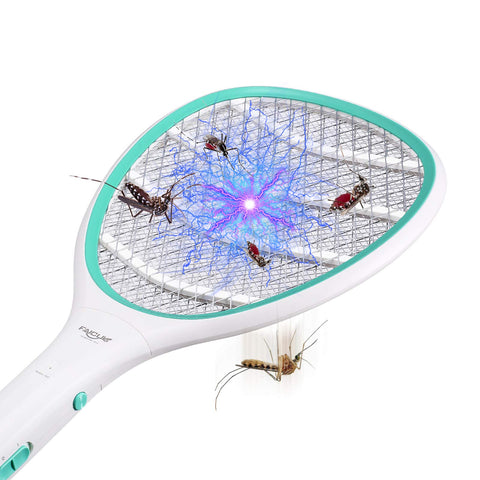 Faicuk 2-pack bug zapper racket on-off switch for simple operation.