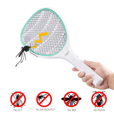 Faicuk electric fly swatter with battery power for quick indoor pest control.