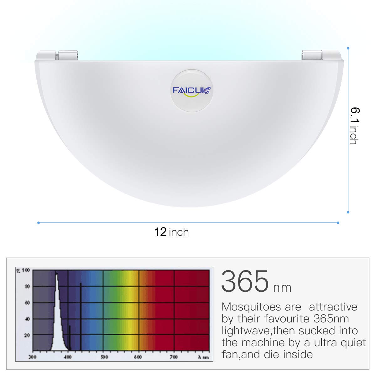 Faicuk fly light trap includes sticky boards for safe pest capture.