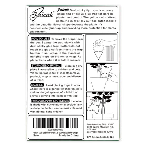 Faicuk packaged 20 traps for garden use