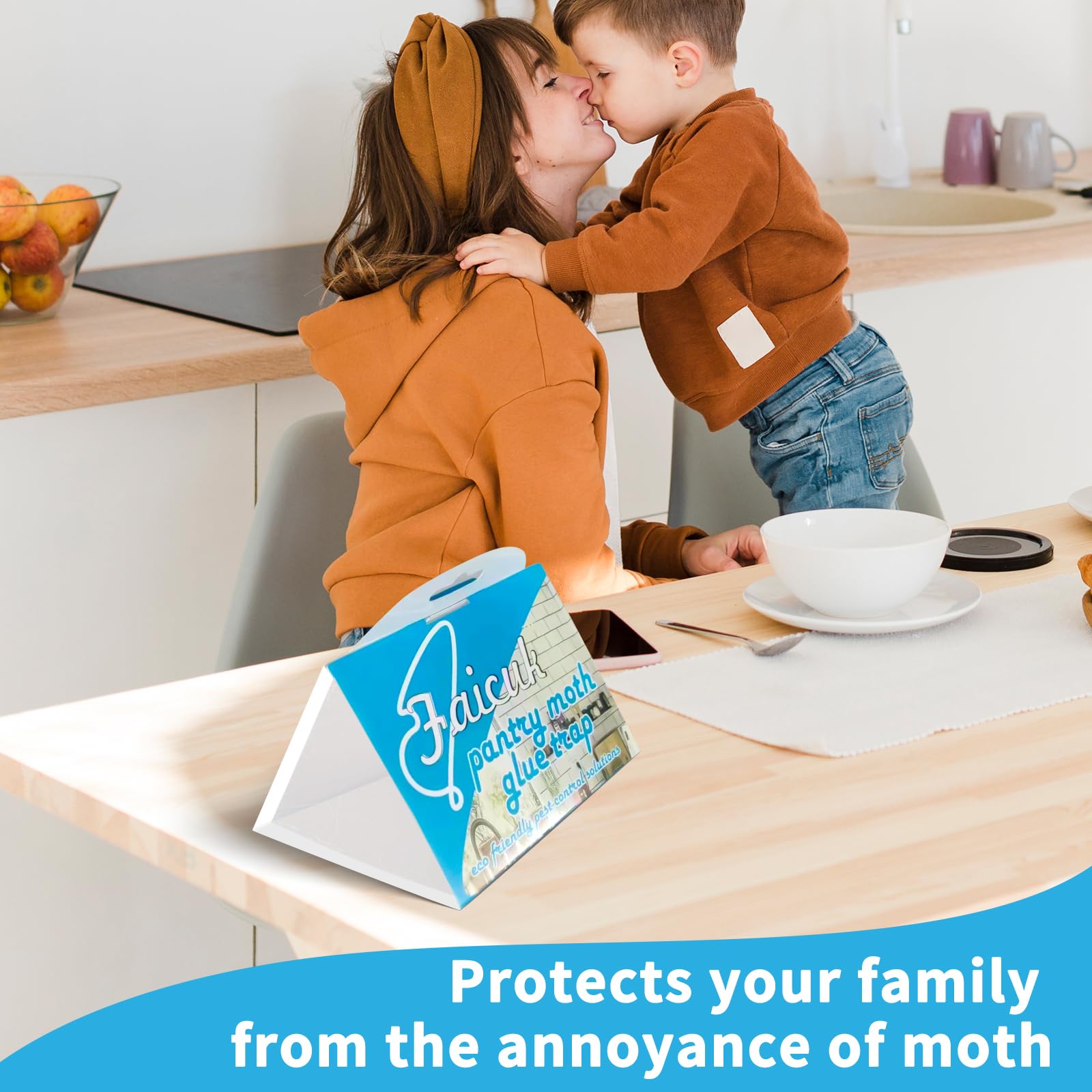 Faicuk Pantry Moth Traps in pantry showing long-lasting protection in action.