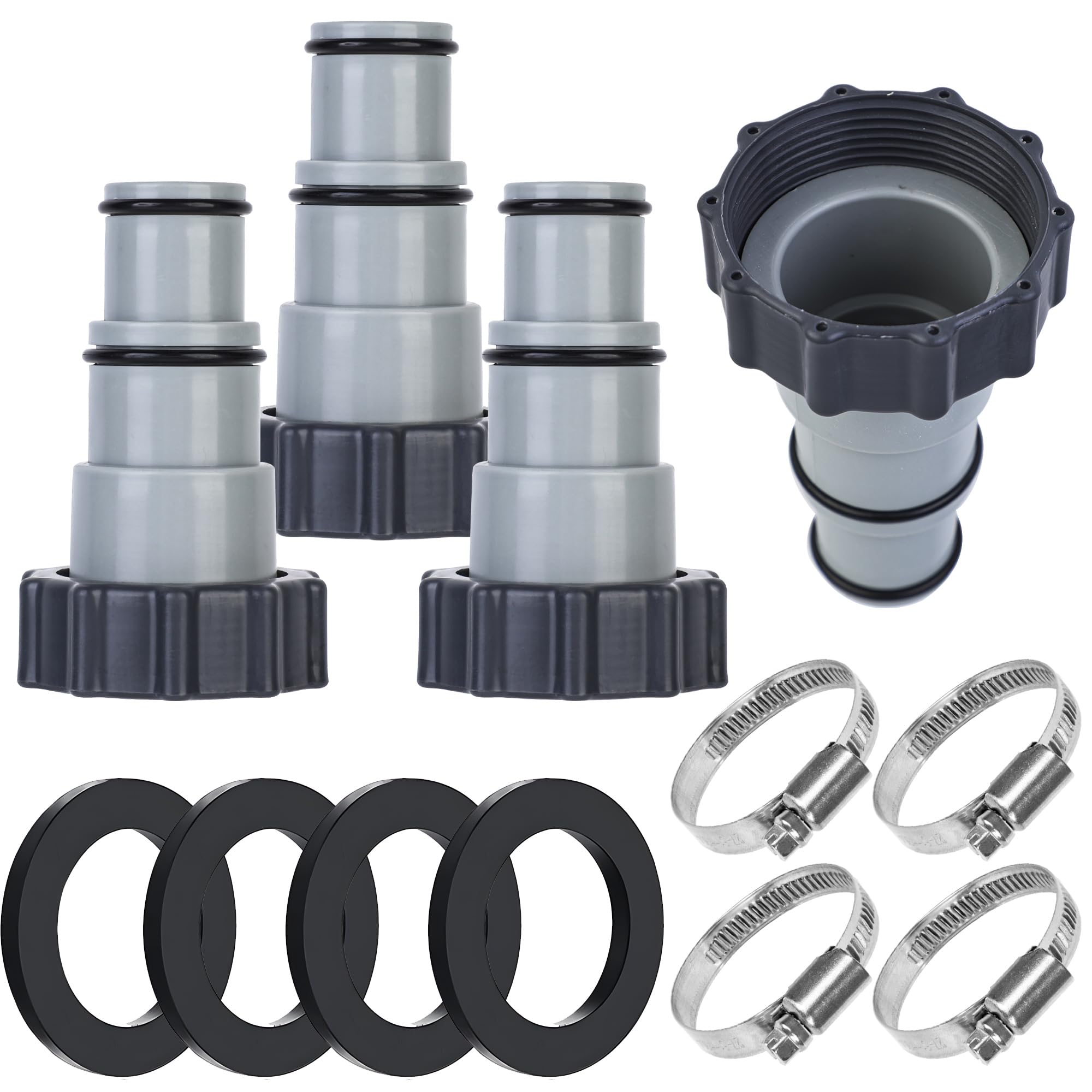 Fairooth A-Type pool hose adapter 4-pack with secure threaded connections
