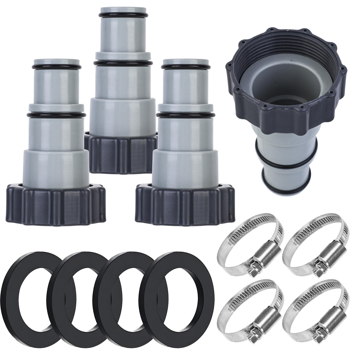 Fairooth A-Type pool hose adapter 4-pack with secure threaded connections