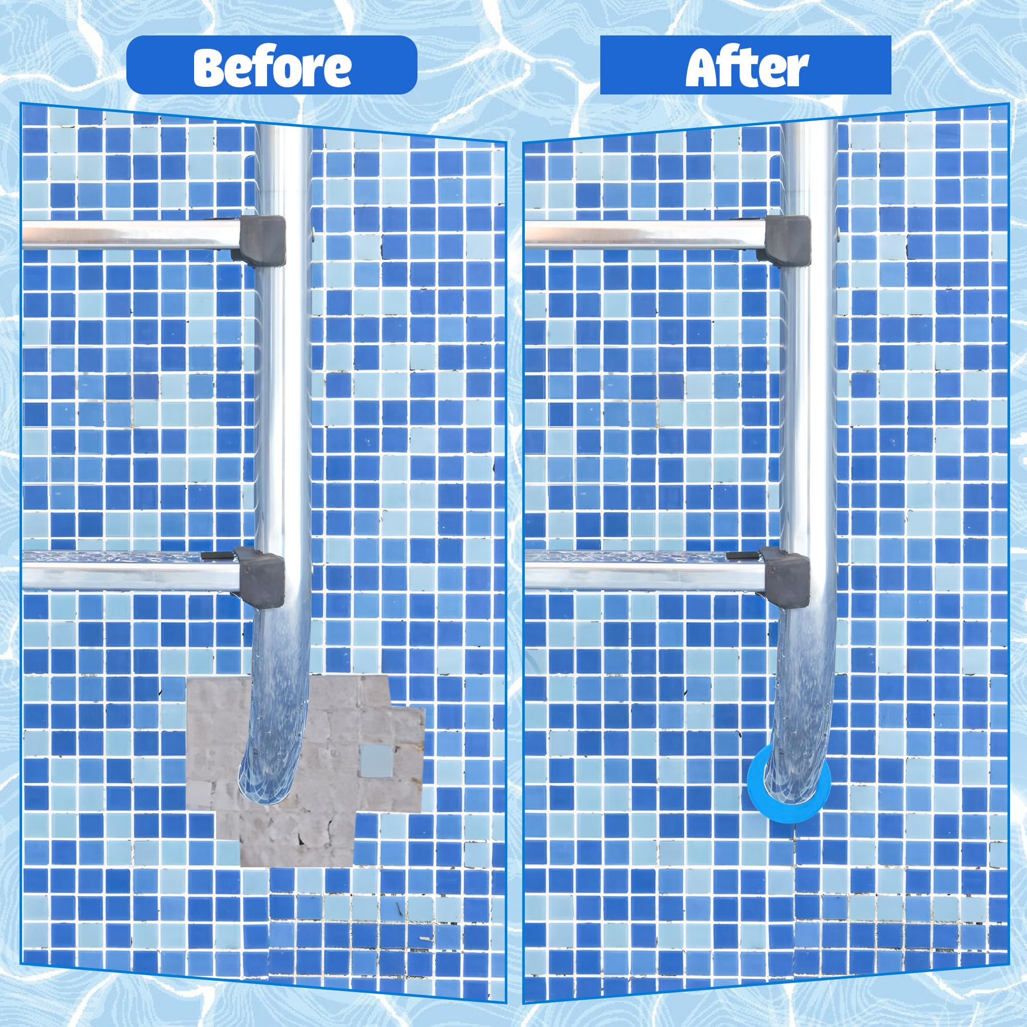 Fairooth protection plug shielding pool liner and ladder edge
