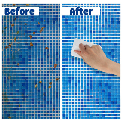 Fairooth pumice stones remove stubborn stains from pool tiles and grout