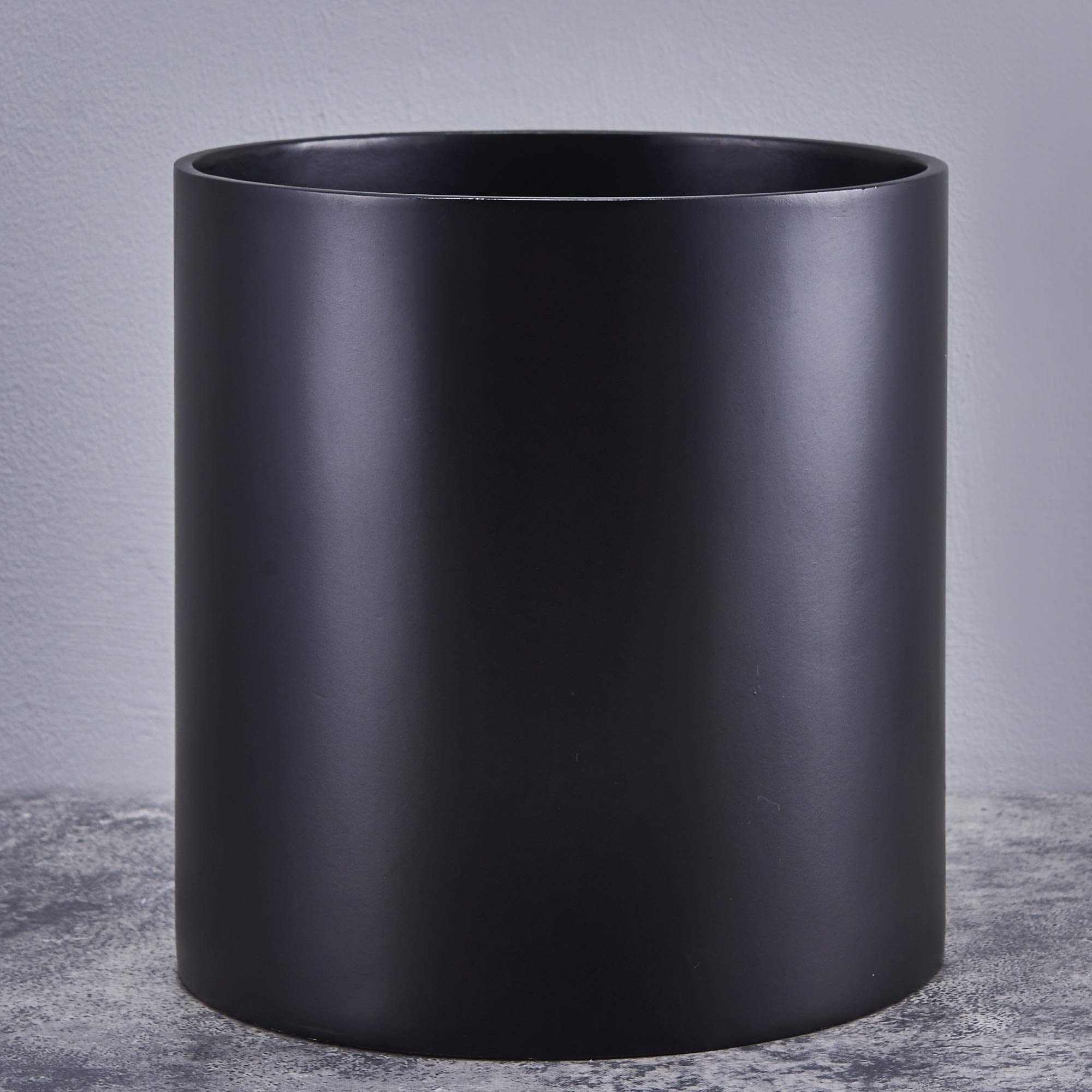 FaithLand 12-inch fiberstone planter front view highlights a light, modern display for chic indoor spaces.