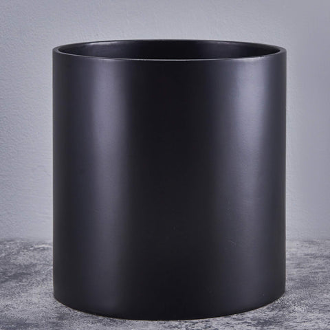FaithLand 12-inch fiberstone planter front view highlights a light, modern display for chic indoor spaces.