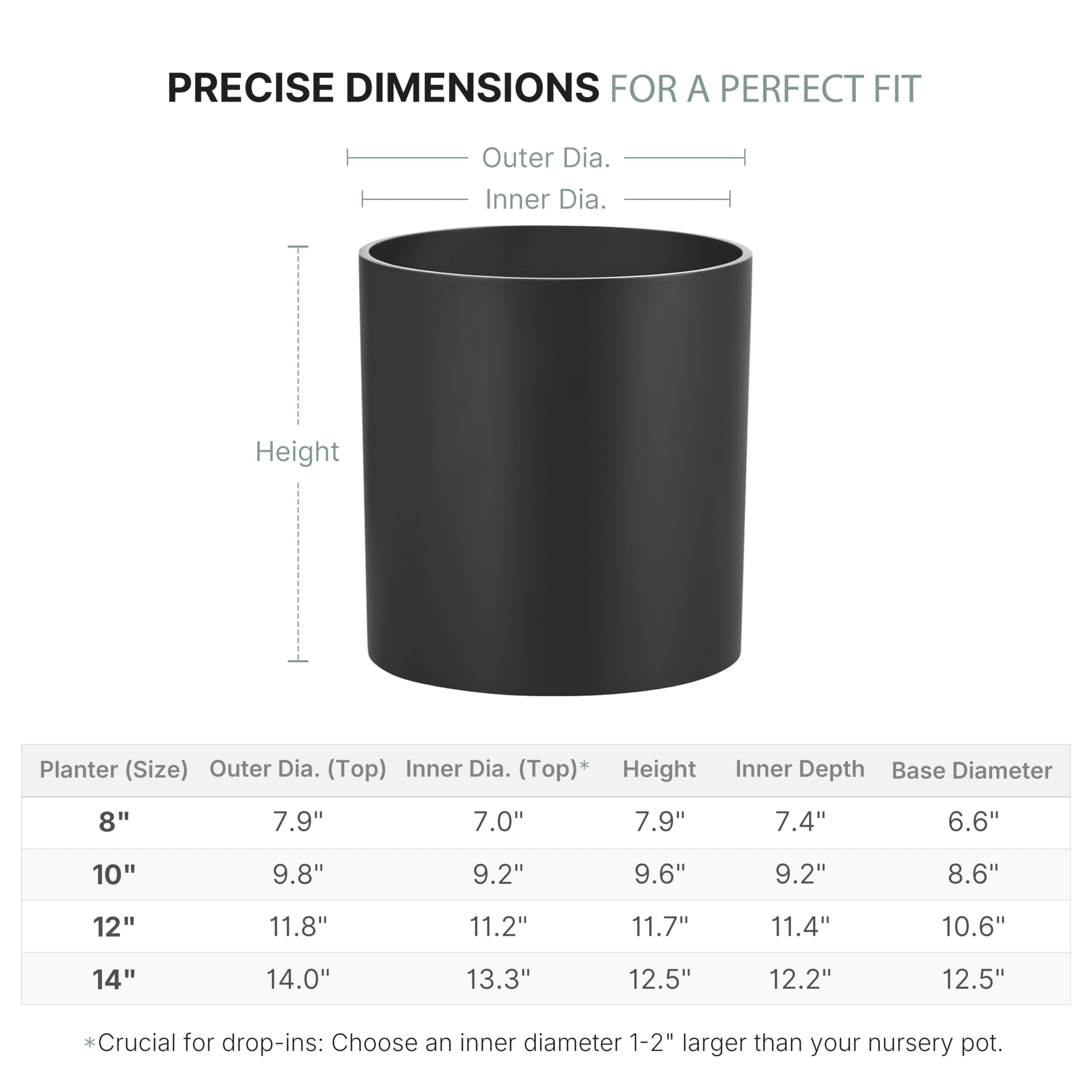 FaithLand 12-inch fiberstone planter off-center design emphasizes protected stand crossbars.