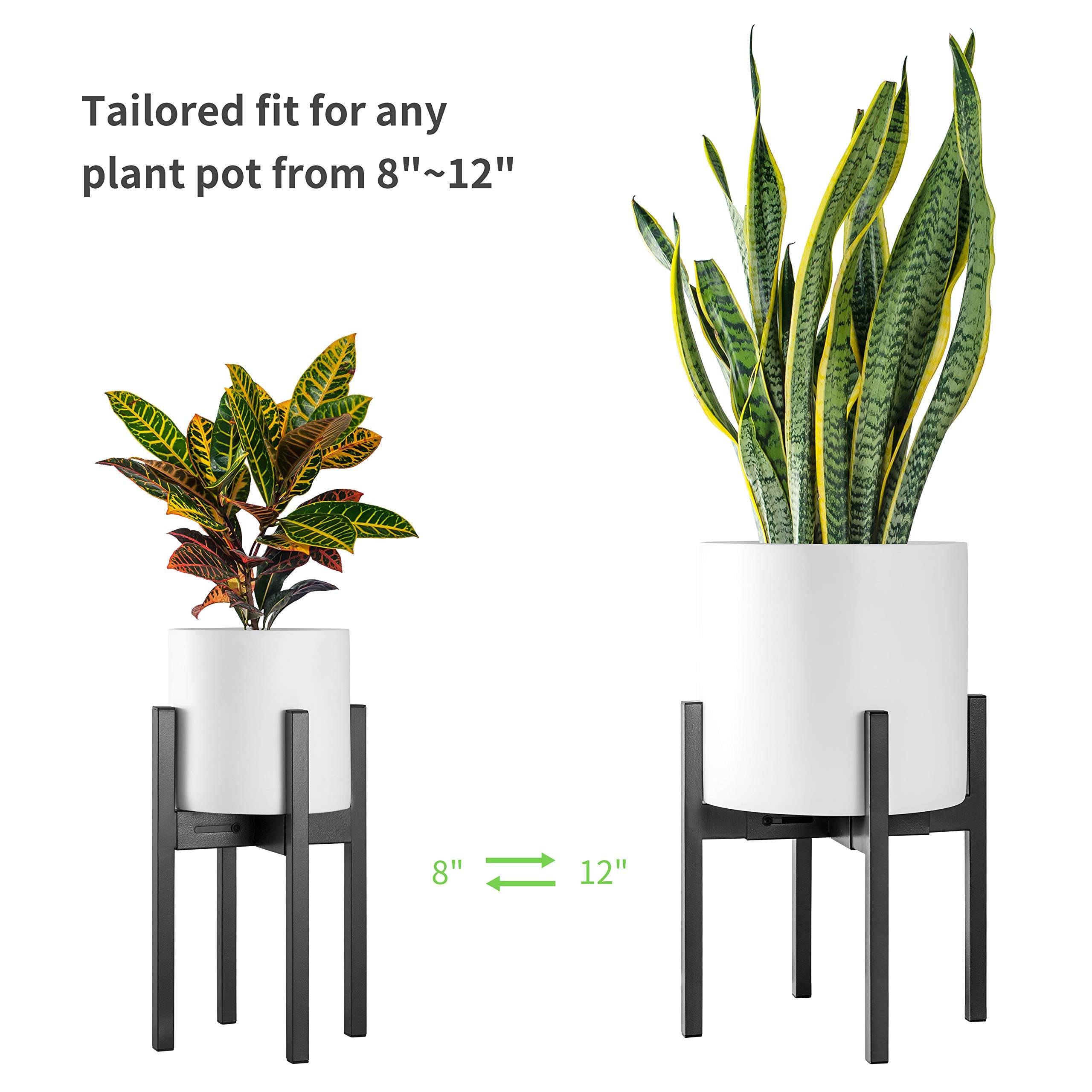 FaithLand plant stand features a mid-century design to suit modern décor.