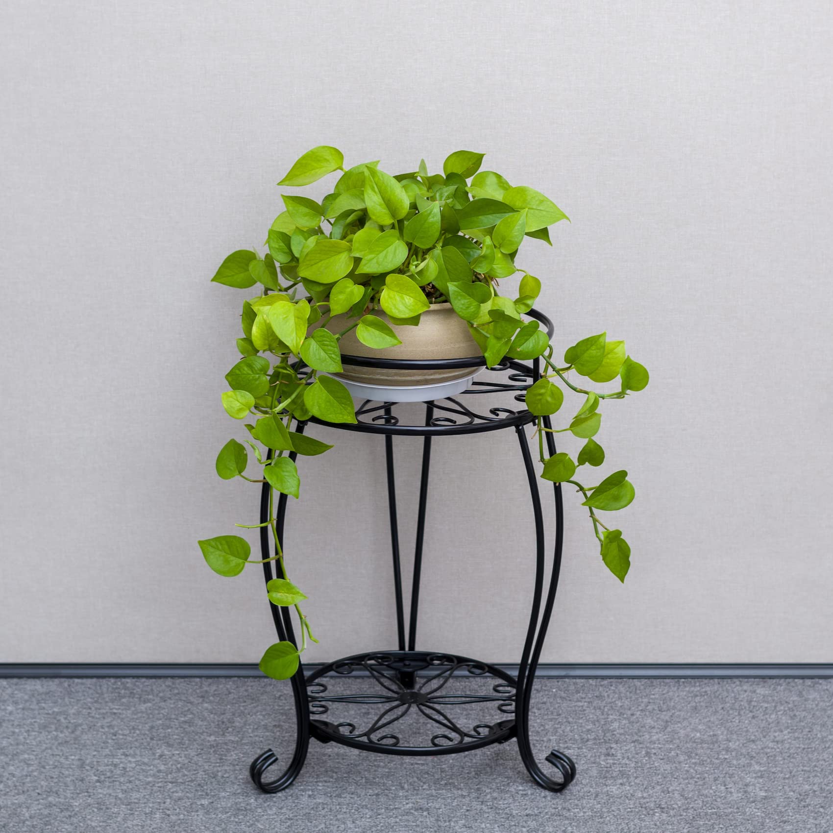 FaithLand plant stand minimalist black finish that blends with décor