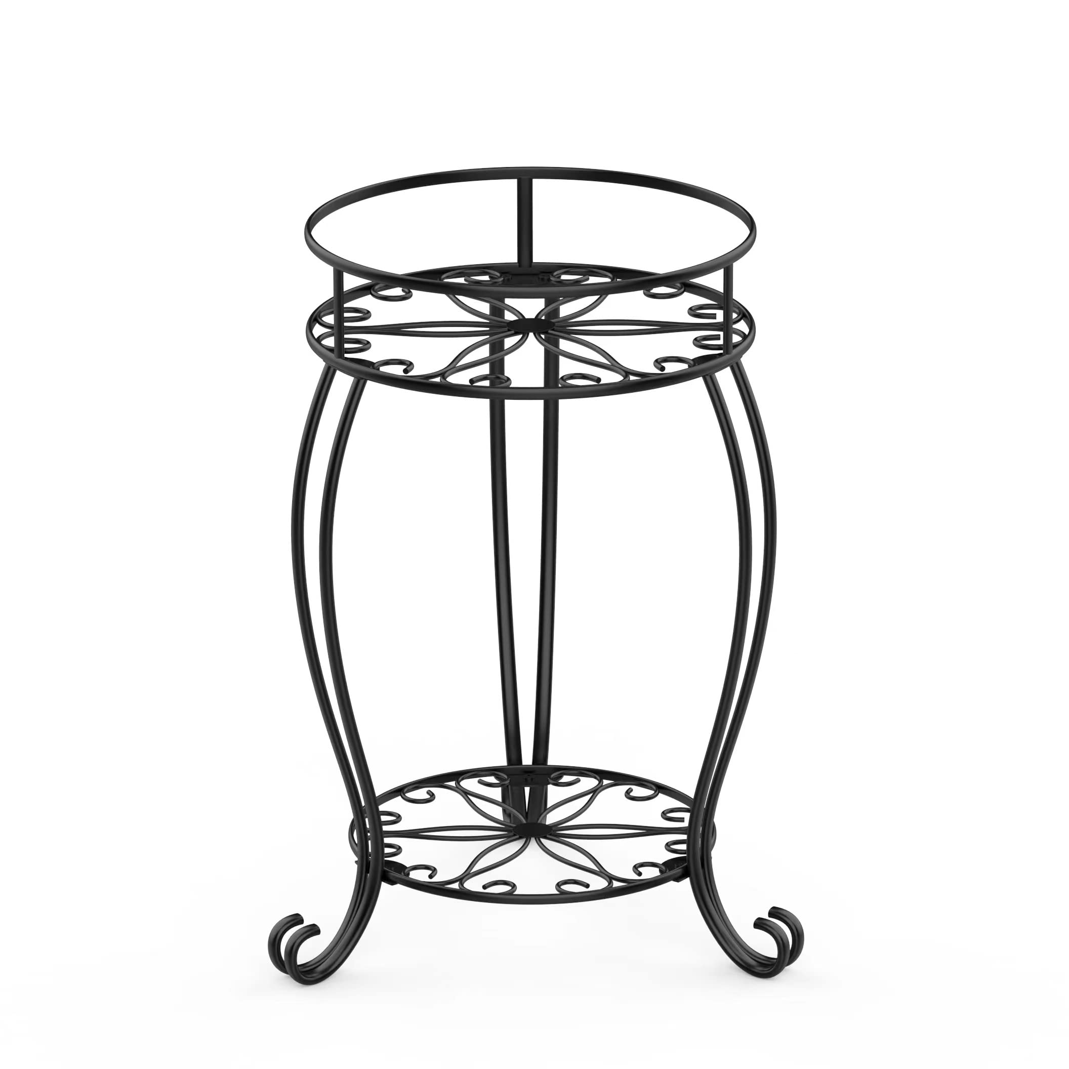 FaithLand plant stand top view showing compact two-tier layout for space-saving display