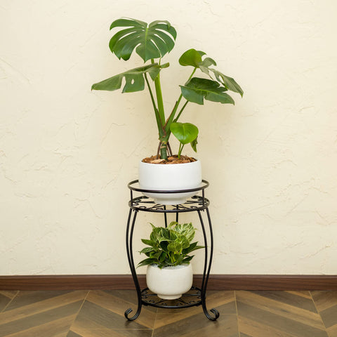FaithLand plant stand triangle-base detail illustrating sturdy support