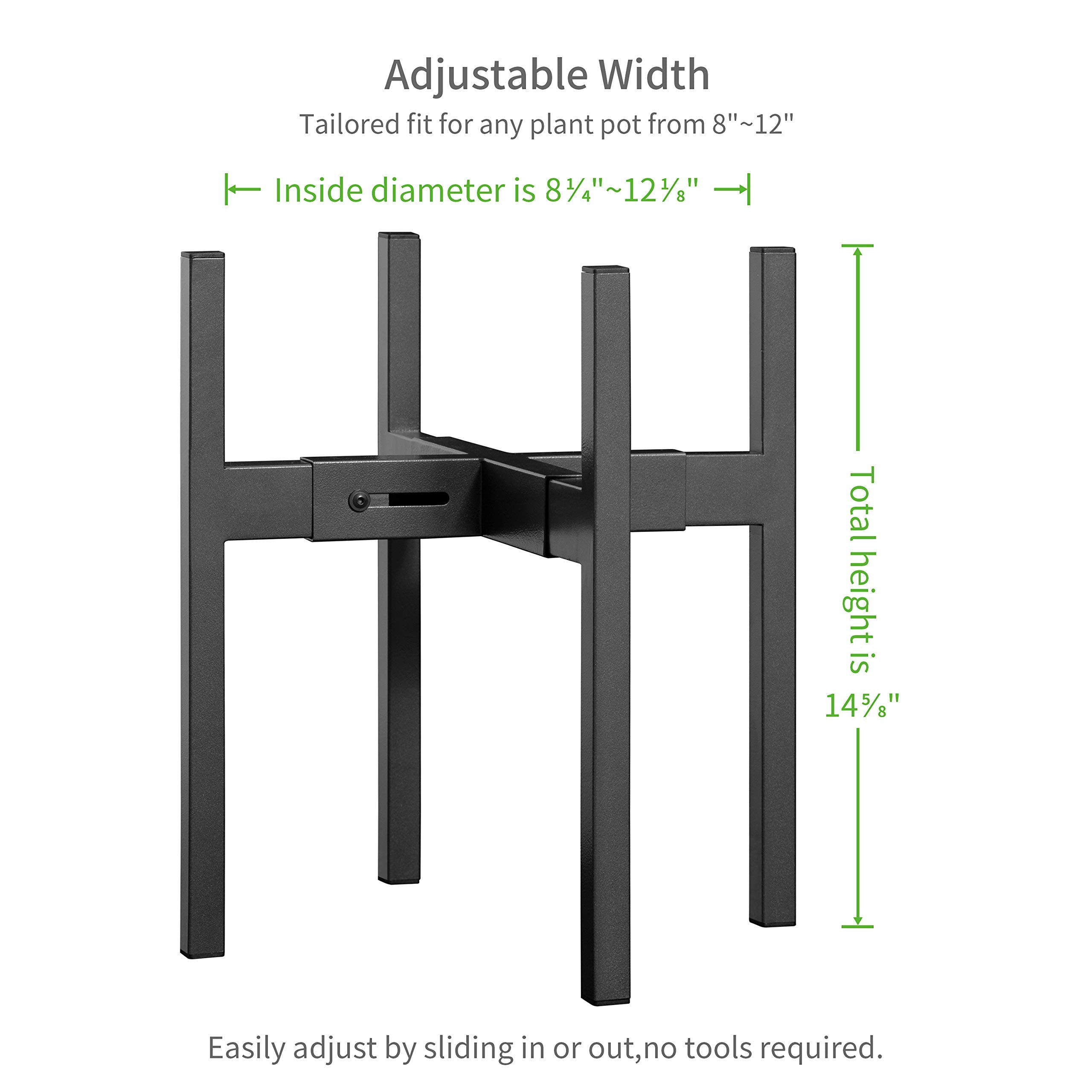 FaithLand plant stand shows two-height display for versatile plant arrangement.