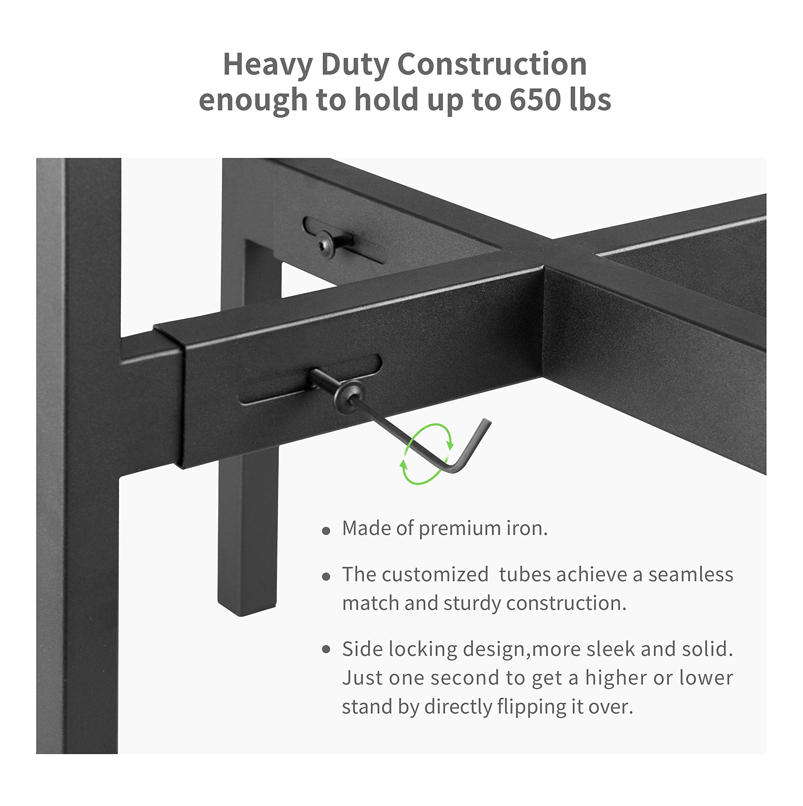 FaithLand stand adjusts from 12 to 16 inches to fit various planters.