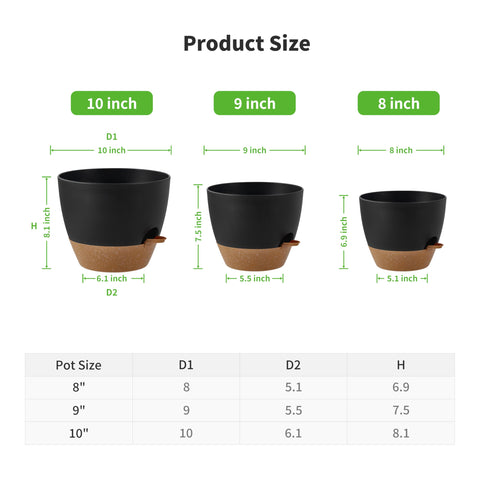FaithLand 9 inch self-watering planter supports healthy herbs