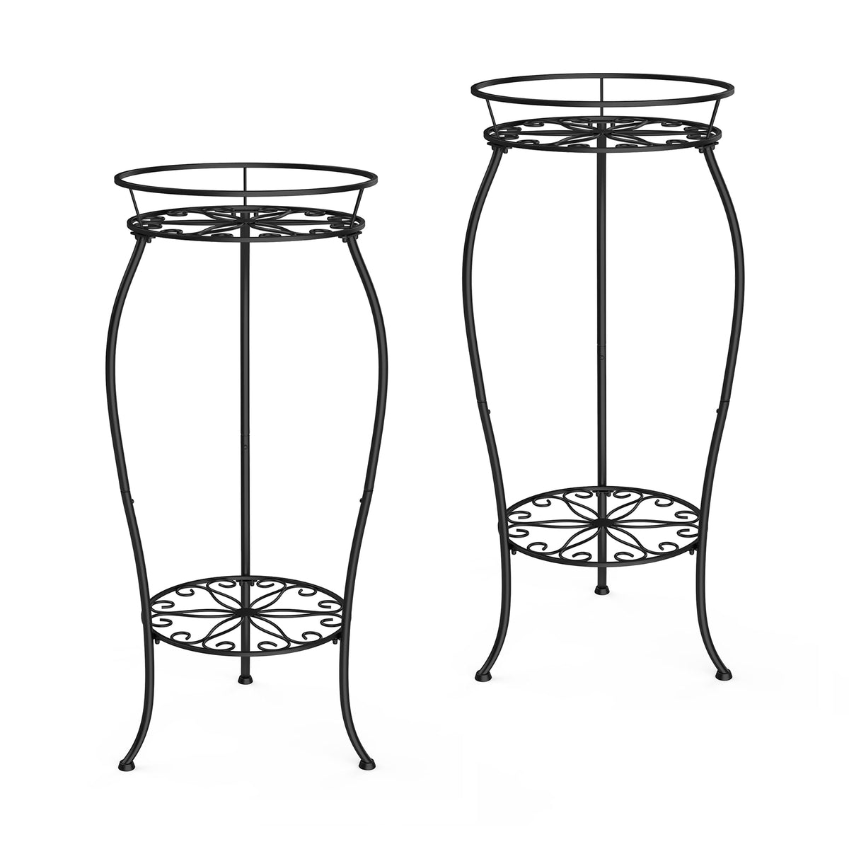 FaithLand tall plant stand with 26.5-inch height and 11.8-inch round top for elevated displays.