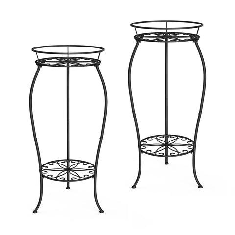 FaithLand tall plant stand with 26.5-inch height and 11.8-inch round top for elevated displays.