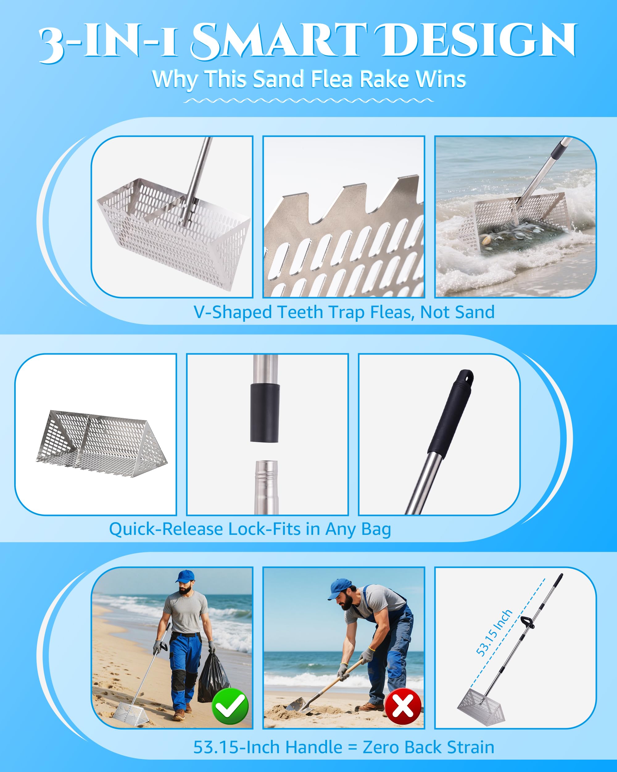 FAITIO marine-grade stainless steel resists saltwater corrosion for durable use
