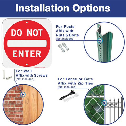 Faittoo Do Not Enter sign features bold white letters for easier reading.