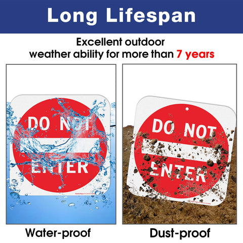 Faittoo Do Not Enter sign designed for outdoor durability in all weather.