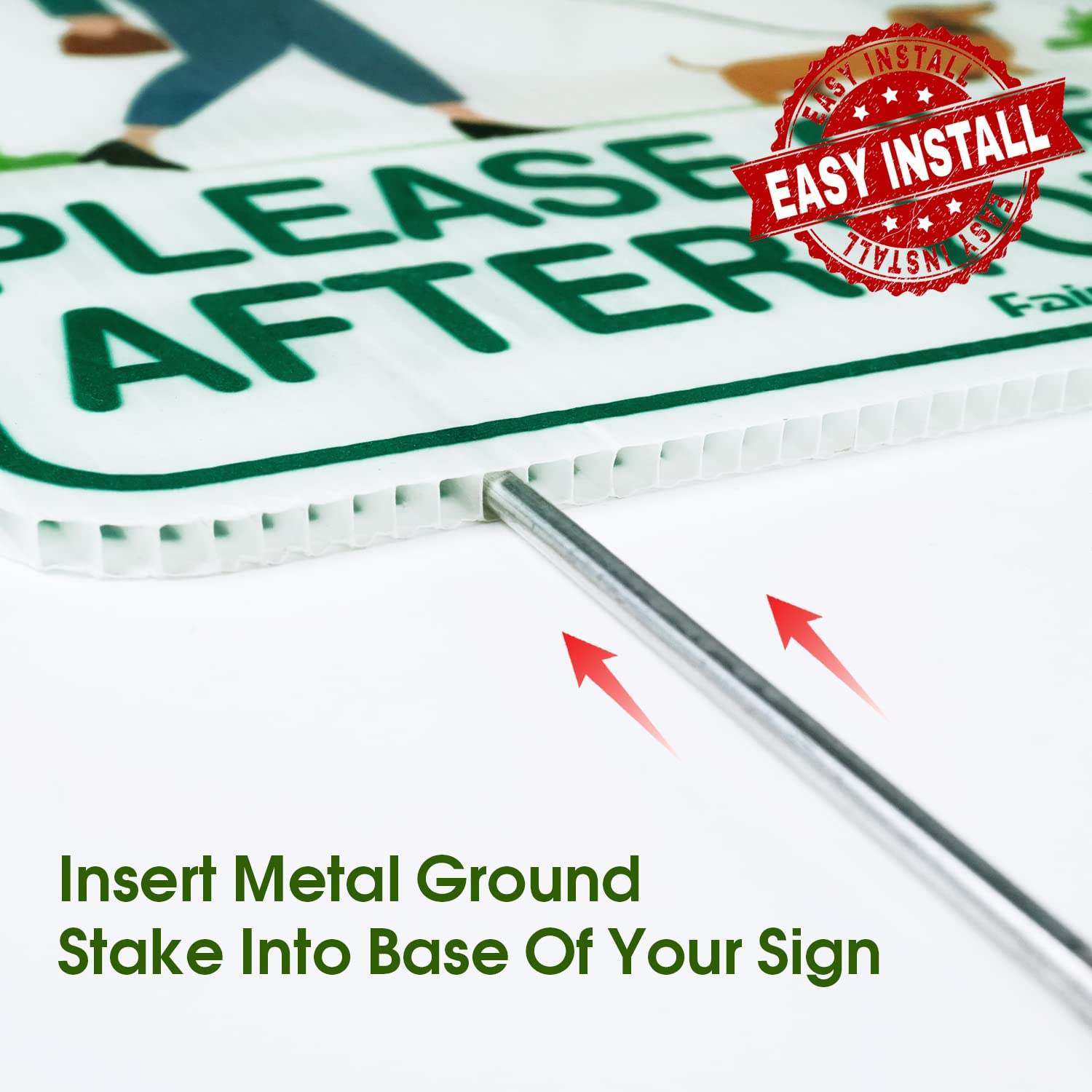 Faittoo durable corrugated yard sign withstands outdoor use