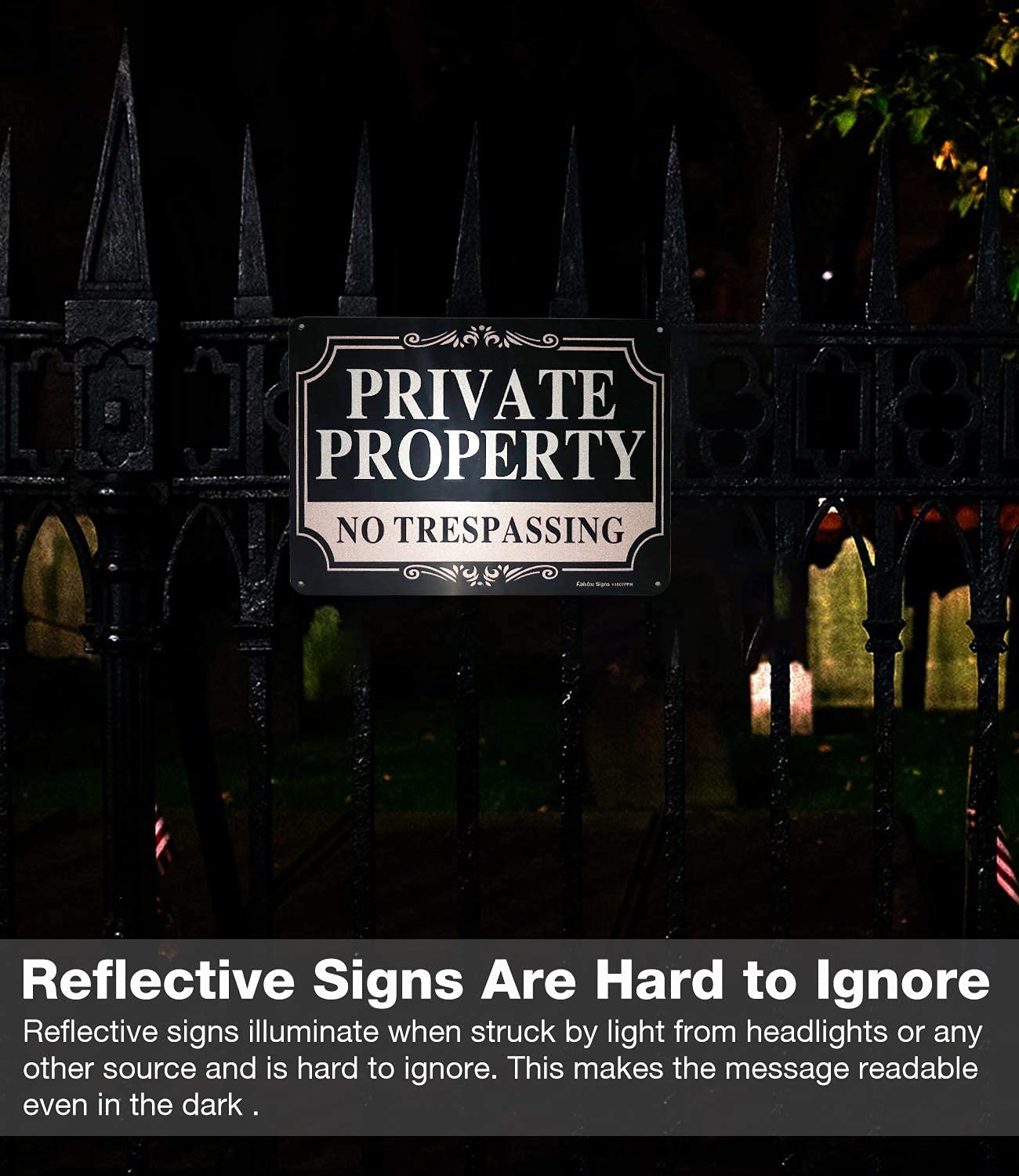 Faittoo weatherproof 10x7 inch sign withstands rain and sun.