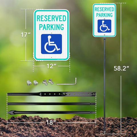 Faittoo handicap parking sign featuring wheelchair icon for clear marking