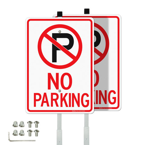 Faittoo no parking sign with 36-inch stake for outdoor visibility.