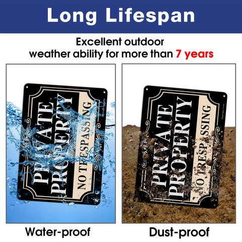 Faittoo fade-resistant property sign with UV protection withstands sun