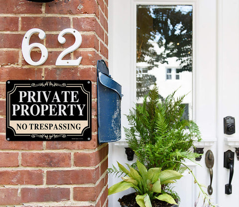 Faittoo weatherproof metal sign suits outdoor privacy near yards