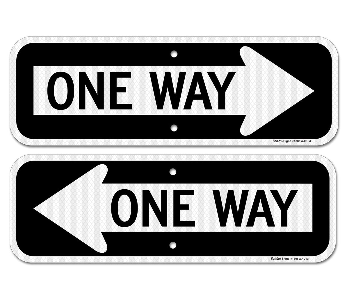 FAITTOO One Way Sign with left arrow, highly visible for clear direction