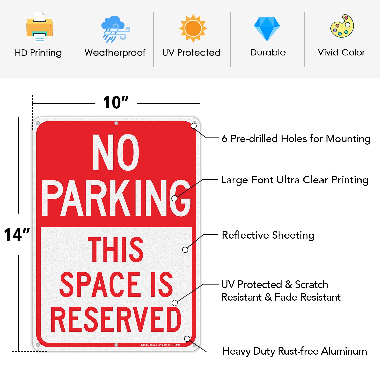 Faittoo reflective driveway sign ensures easy readability from a distance.