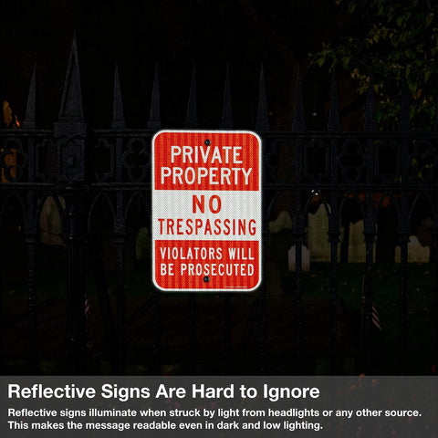 Faittoo reflective sign illuminated by headlights for clear reading
