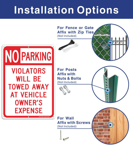 Faittoo rust-free aluminum sign closeup highlights durable construction.