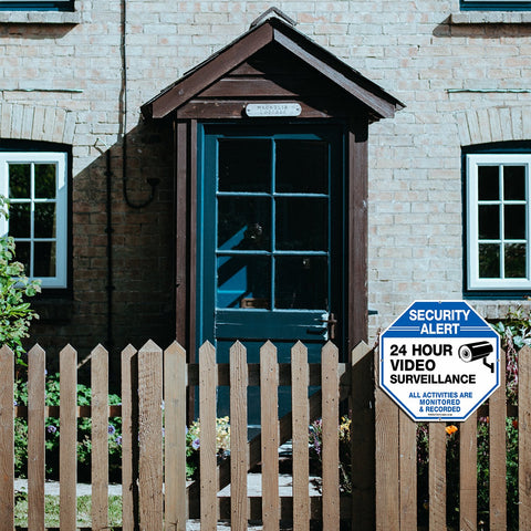 Faittoo security sign easy to mount on various surfaces.