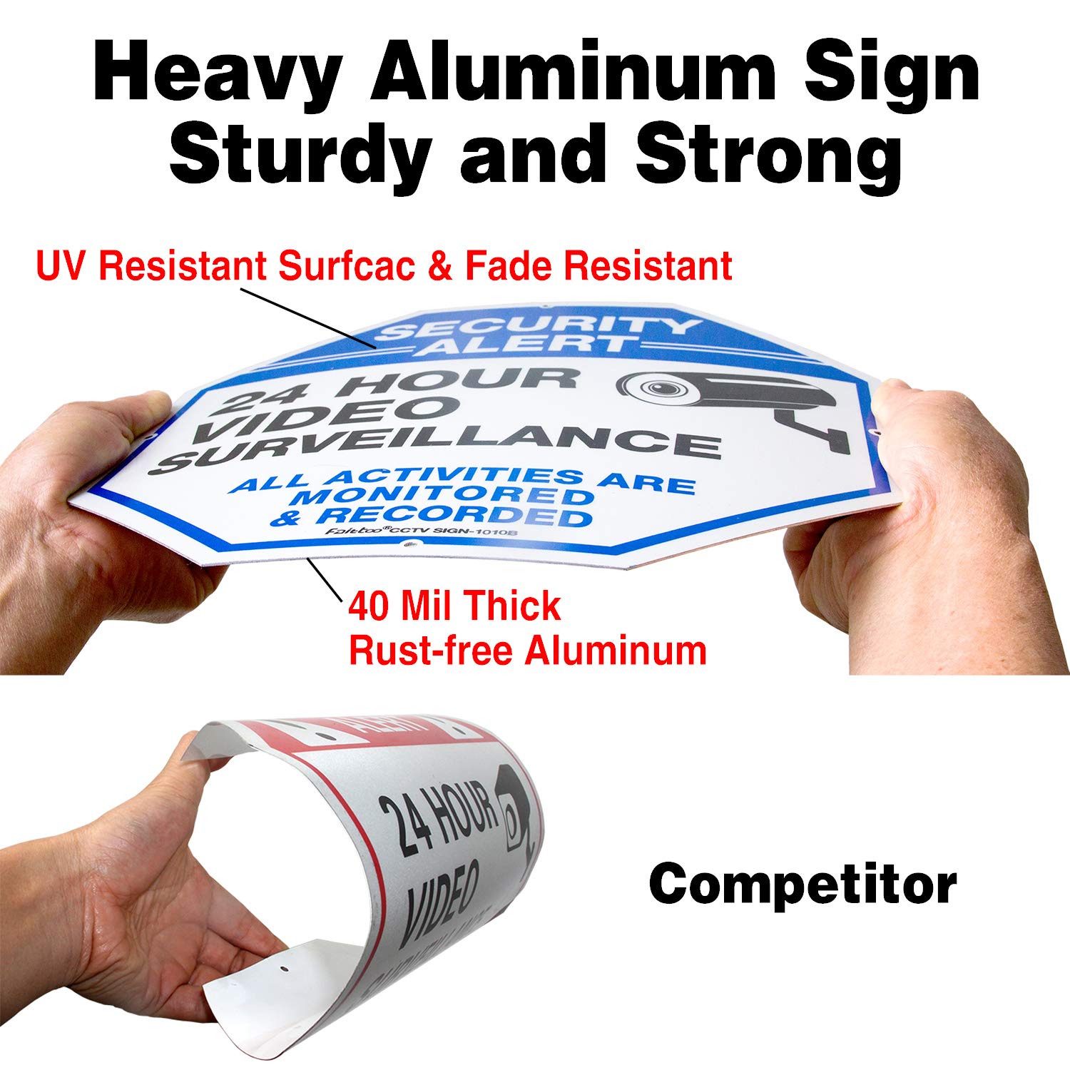Faittoo sign features outdoor UV protection against weathering.