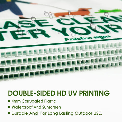 Faittoo waterproof signs withstand rain and sun for long-lasting outdoor use.