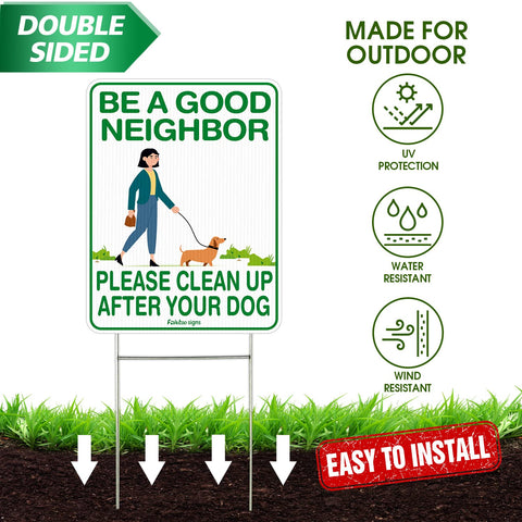 Faittoo yard sign with H-stake easy to install