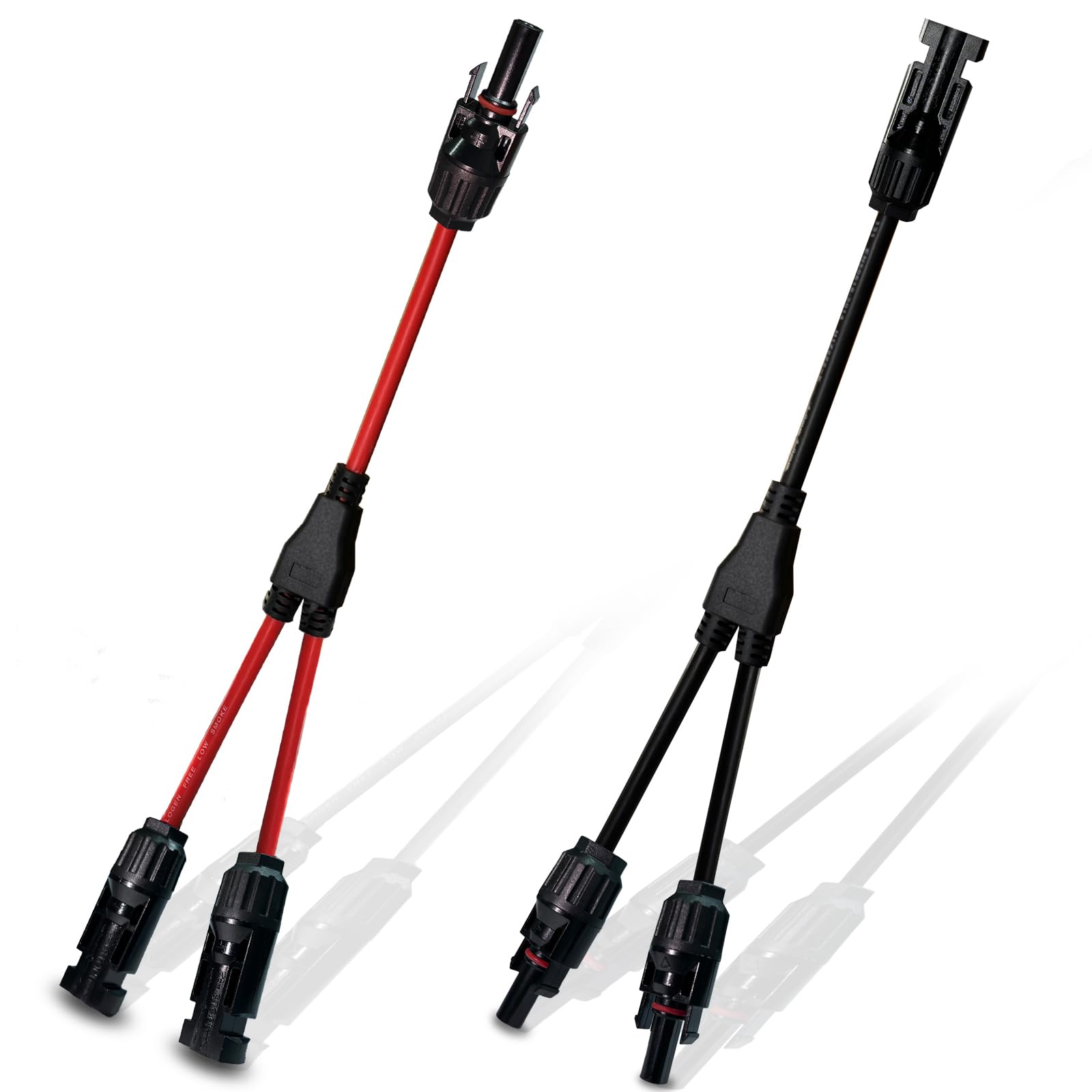 Faiwaycle Y-branch connector showing parallel setup for two panels