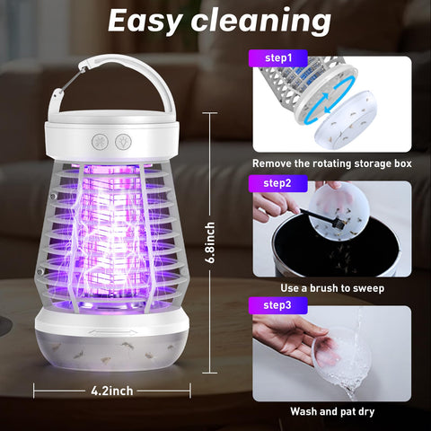 Falala Portable Bug Zapper 2000mAh battery back for long outdoor sessions.