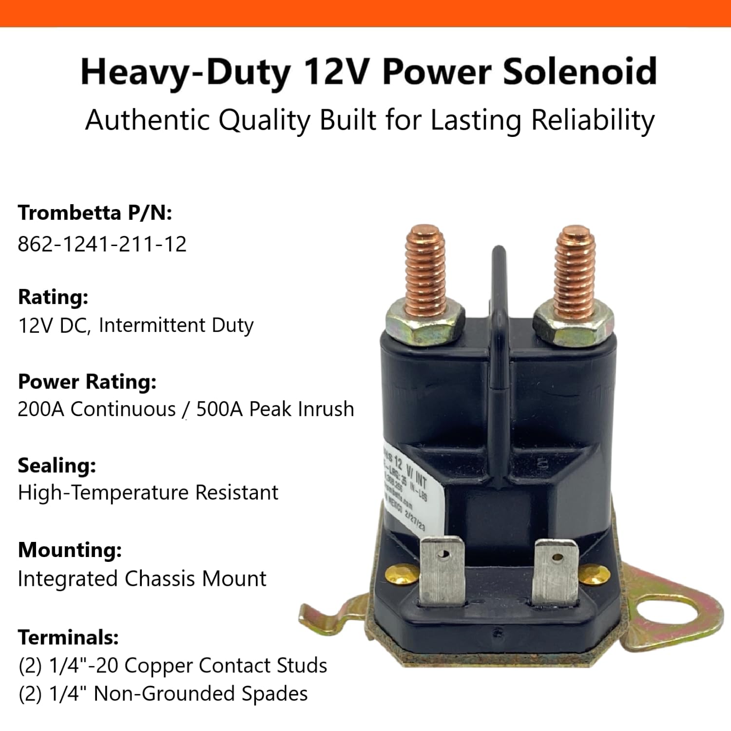 FalconSupply 12V solenoid coil and copper studs deliver strong energy transfer.