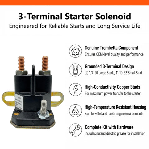3-terminal solenoid with grounding base design for robust connections