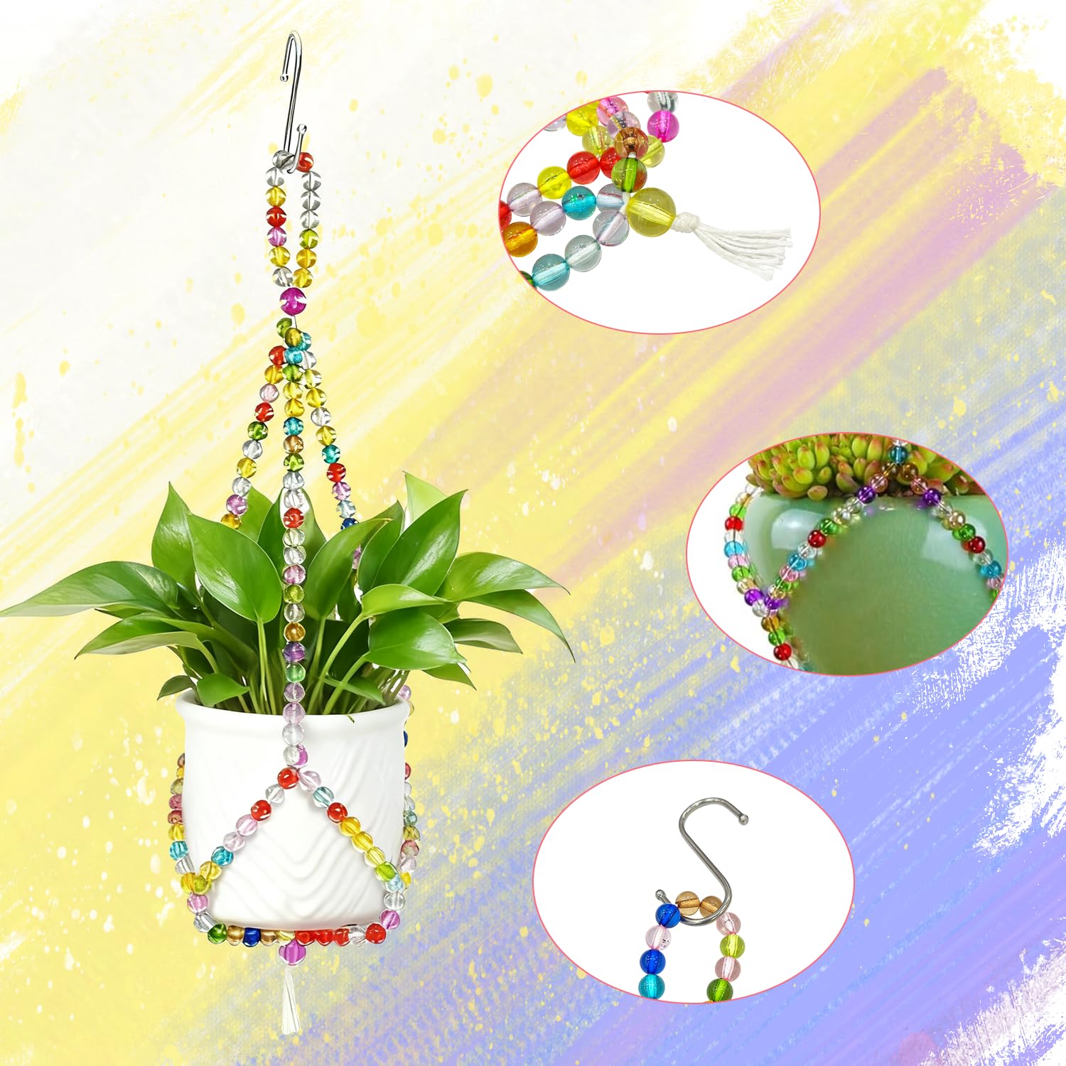 FALESHOS glass-bead detail showing light-catching accents for boho style