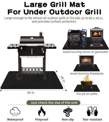 Falezern double-sided fireproof mat demonstrates heat resistance up to 1100F.